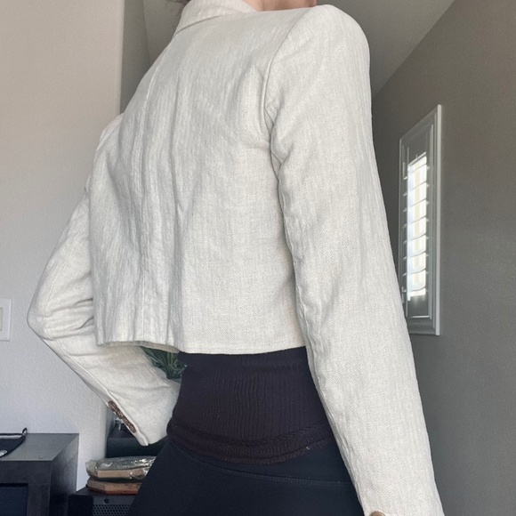 Cropped blazer jacket - Picture 5 of 10